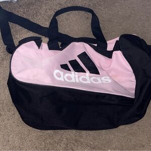 Adidas Women's Pink and Black Travel Bag